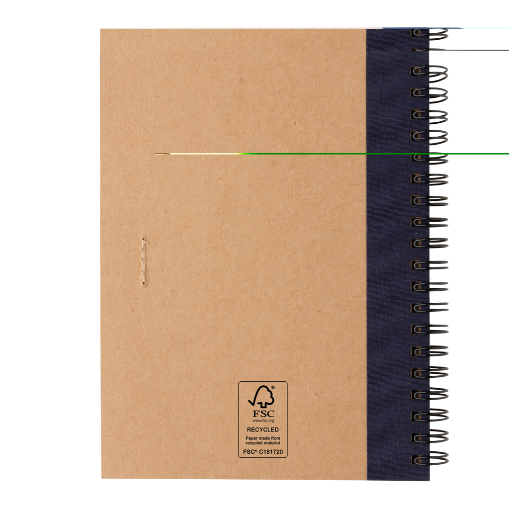 Cuaderno de espiral kraft con bolígrafo