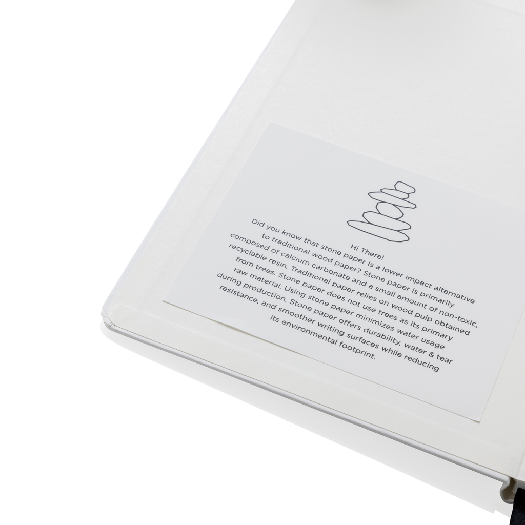 Cuaderno A5 de papel kraft y piedra reciclado Craftstone