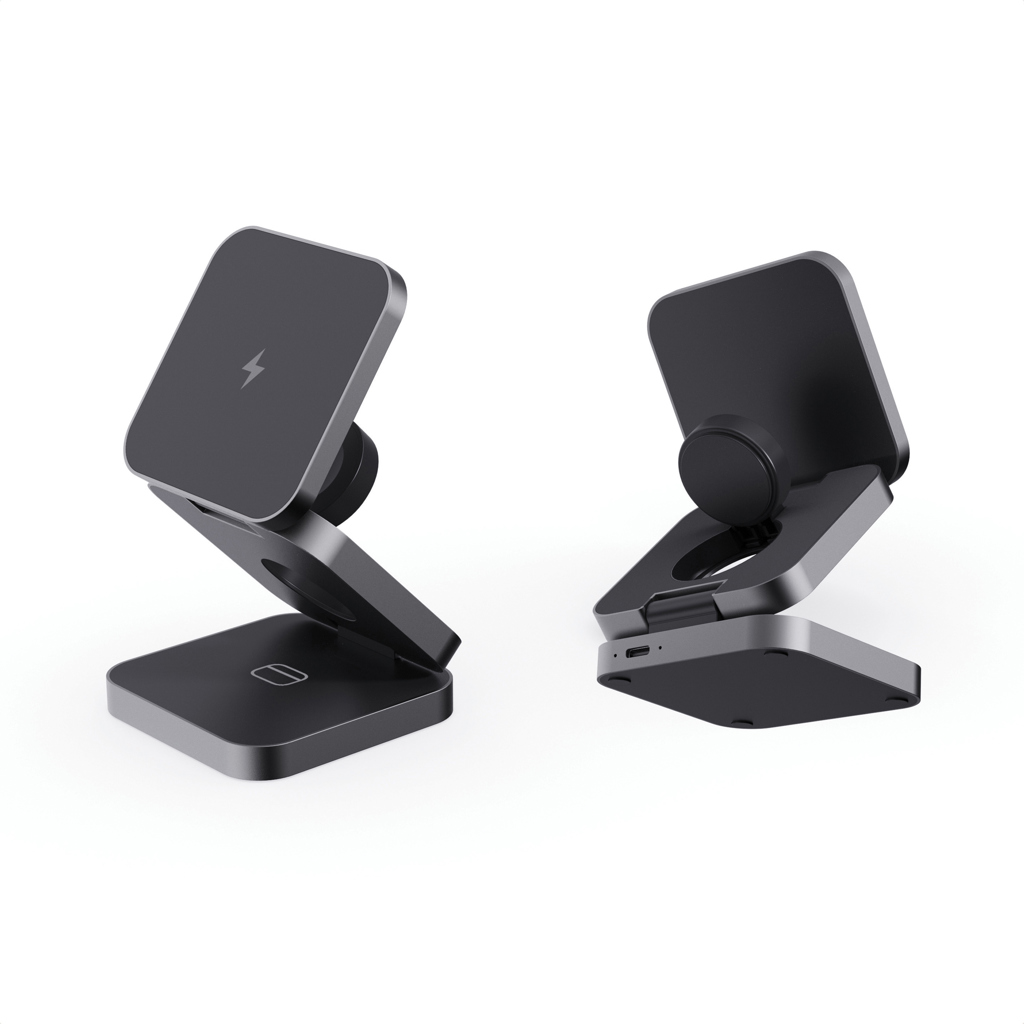Cargador 15W Terra RCS aluminio reciclado plegable 3 en 1