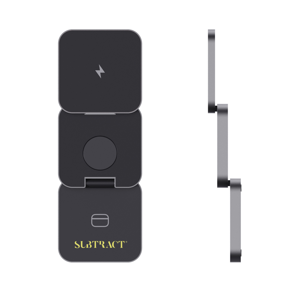 Cargador 15W Terra RCS aluminio reciclado plegable 3 en 1