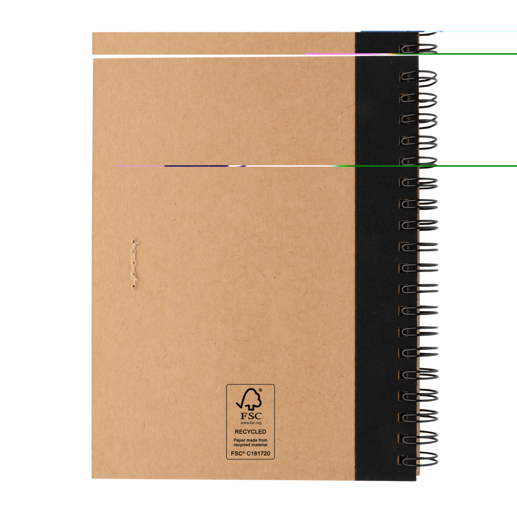 Cuaderno de espiral kraft con bolígrafo