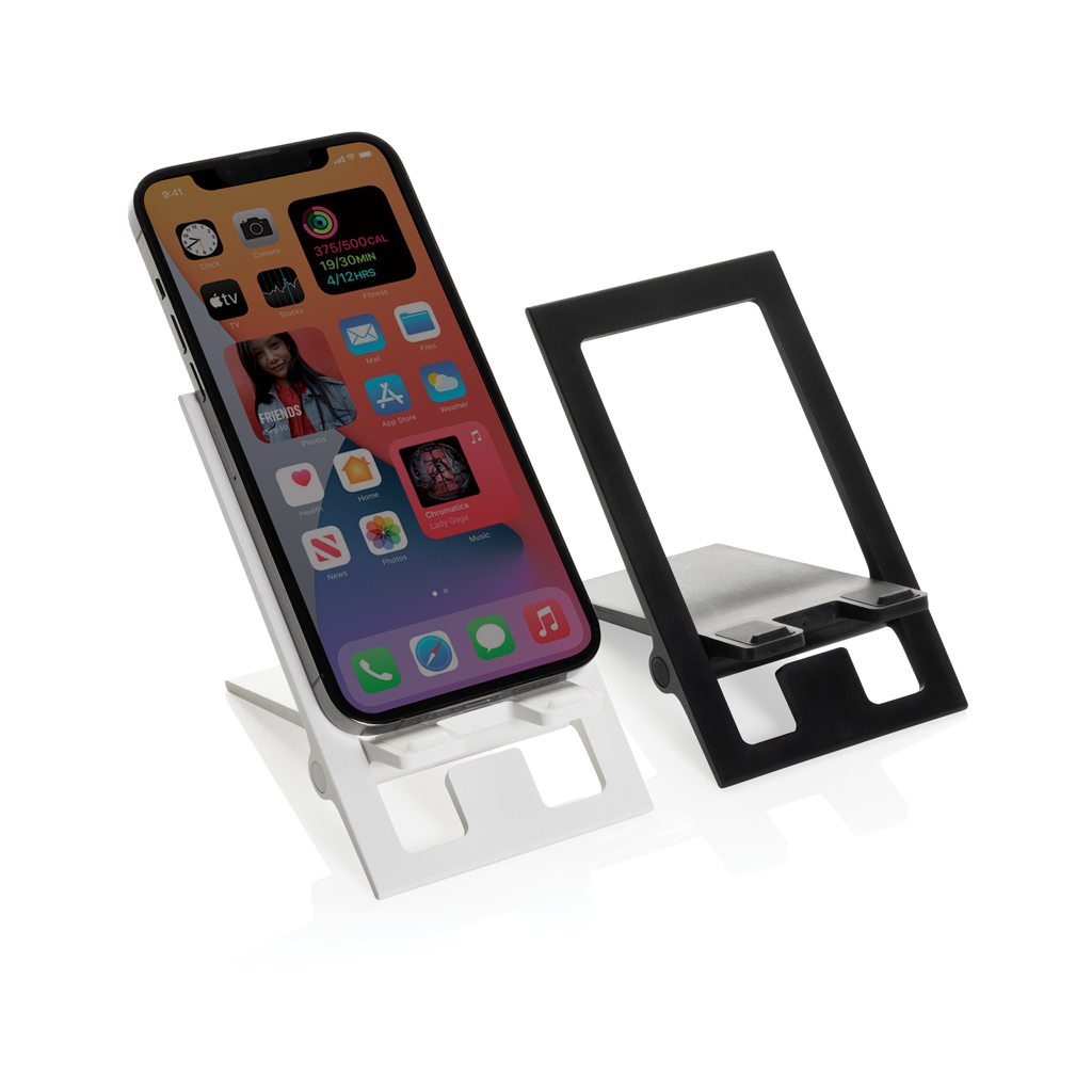Soporte teléfono plegable plástico reciclado RCS SnapStand