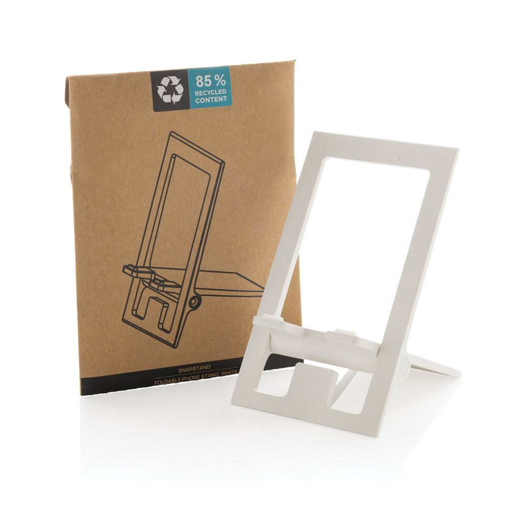 Soporte teléfono plegable plástico reciclado RCS SnapStand