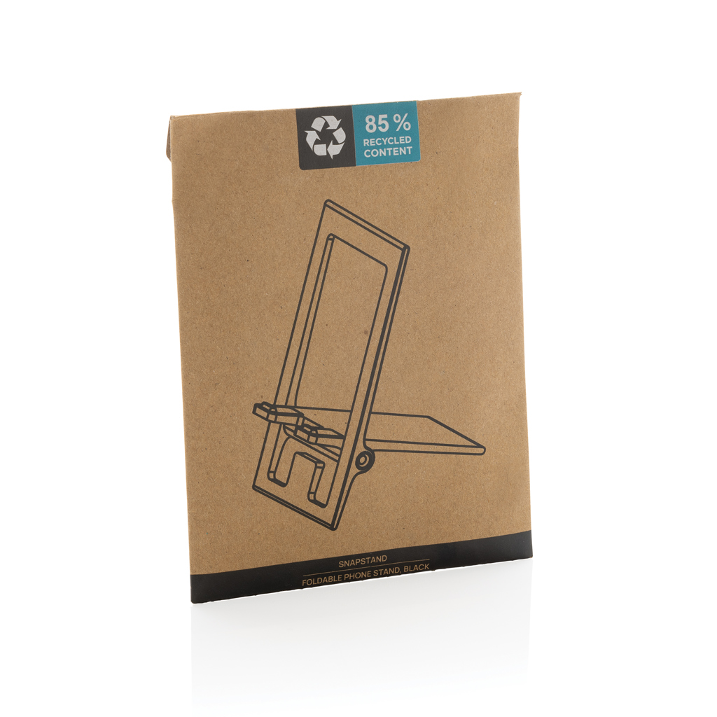 Soporte teléfono plegable plástico reciclado RCS SnapStand