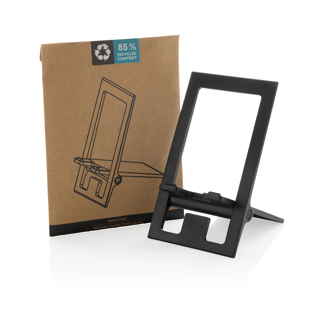 Soporte teléfono plegable plástico reciclado RCS SnapStand
