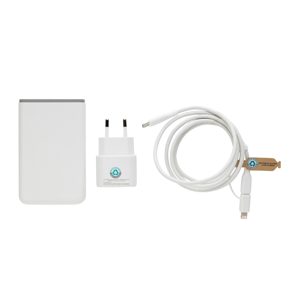 Set de carga 3 piezas Surge RCS PET reciclado 20W tipo C