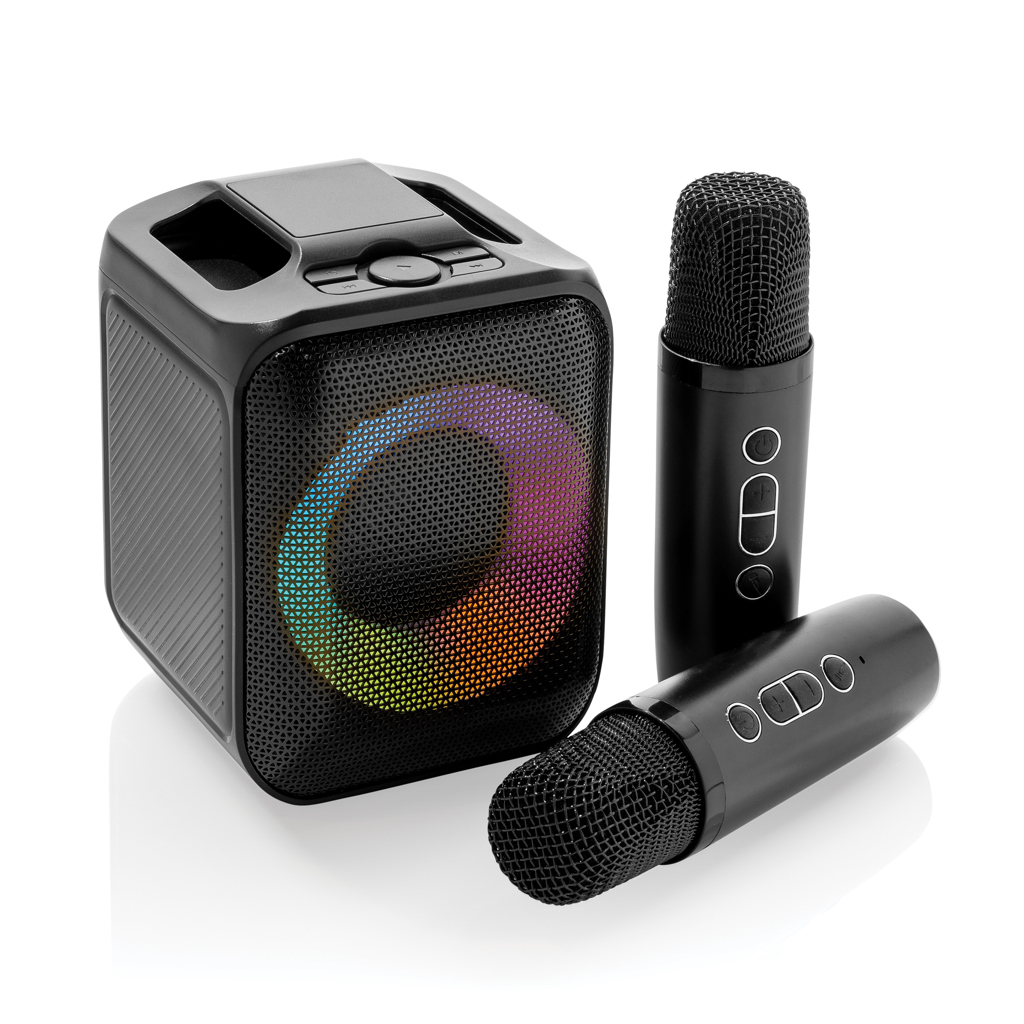 Set karaoke de plástico reciclado Singvibe RCS con doble mic