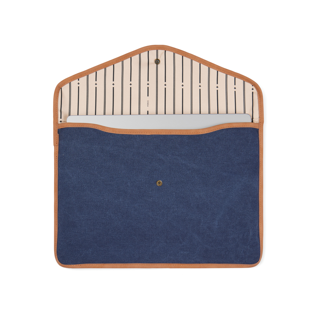 Funda para portátil 16" de lona reciclada VINGA Bosler GRS