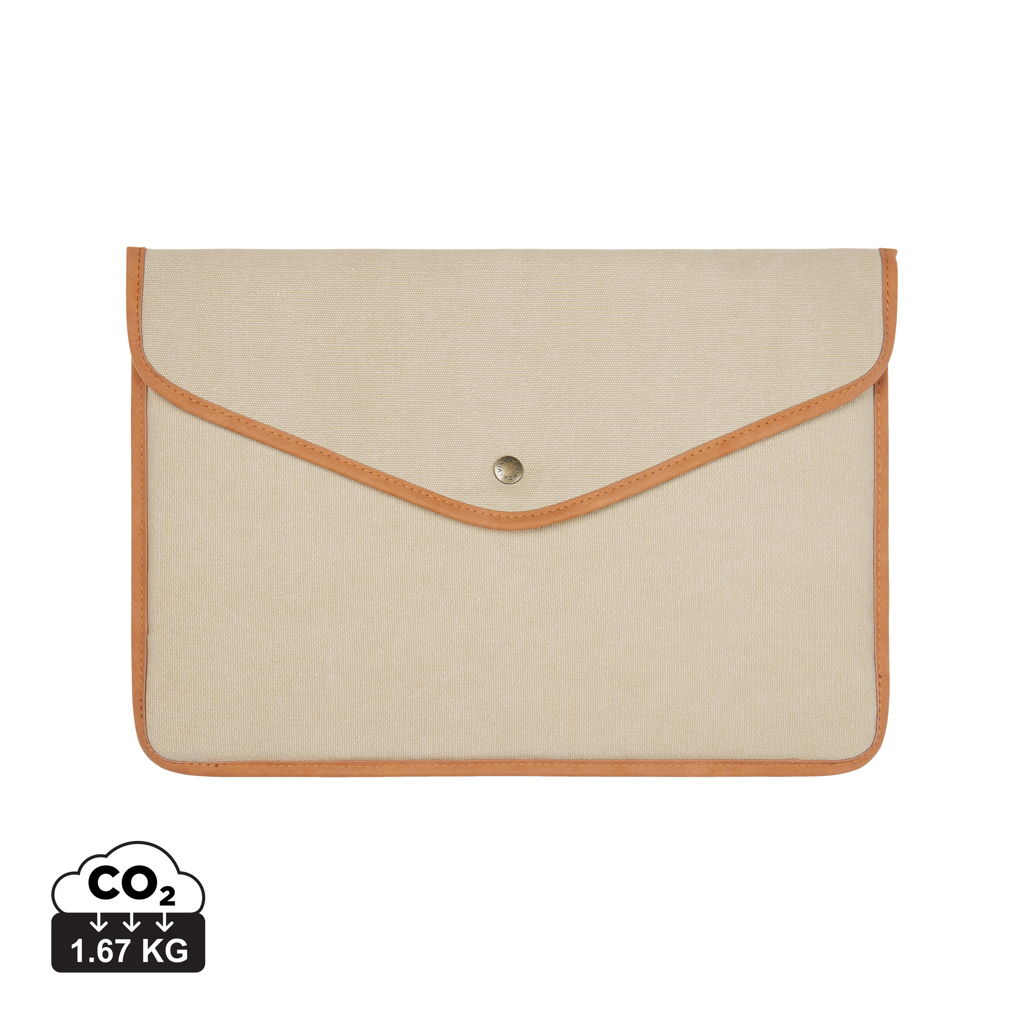 Funda para portátil 14" de lona reciclada VINGA Bosler GRS