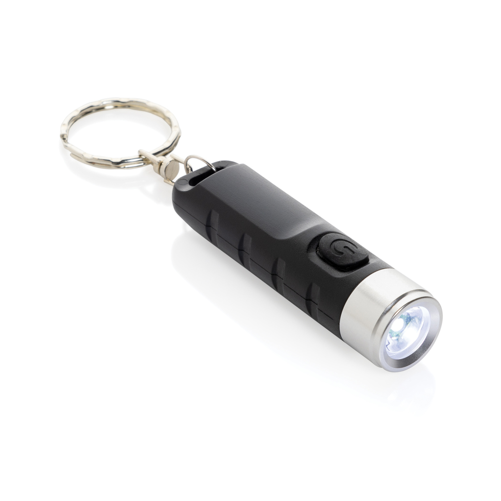 Linterna llavero recargable USB de plástico reciclado Globix