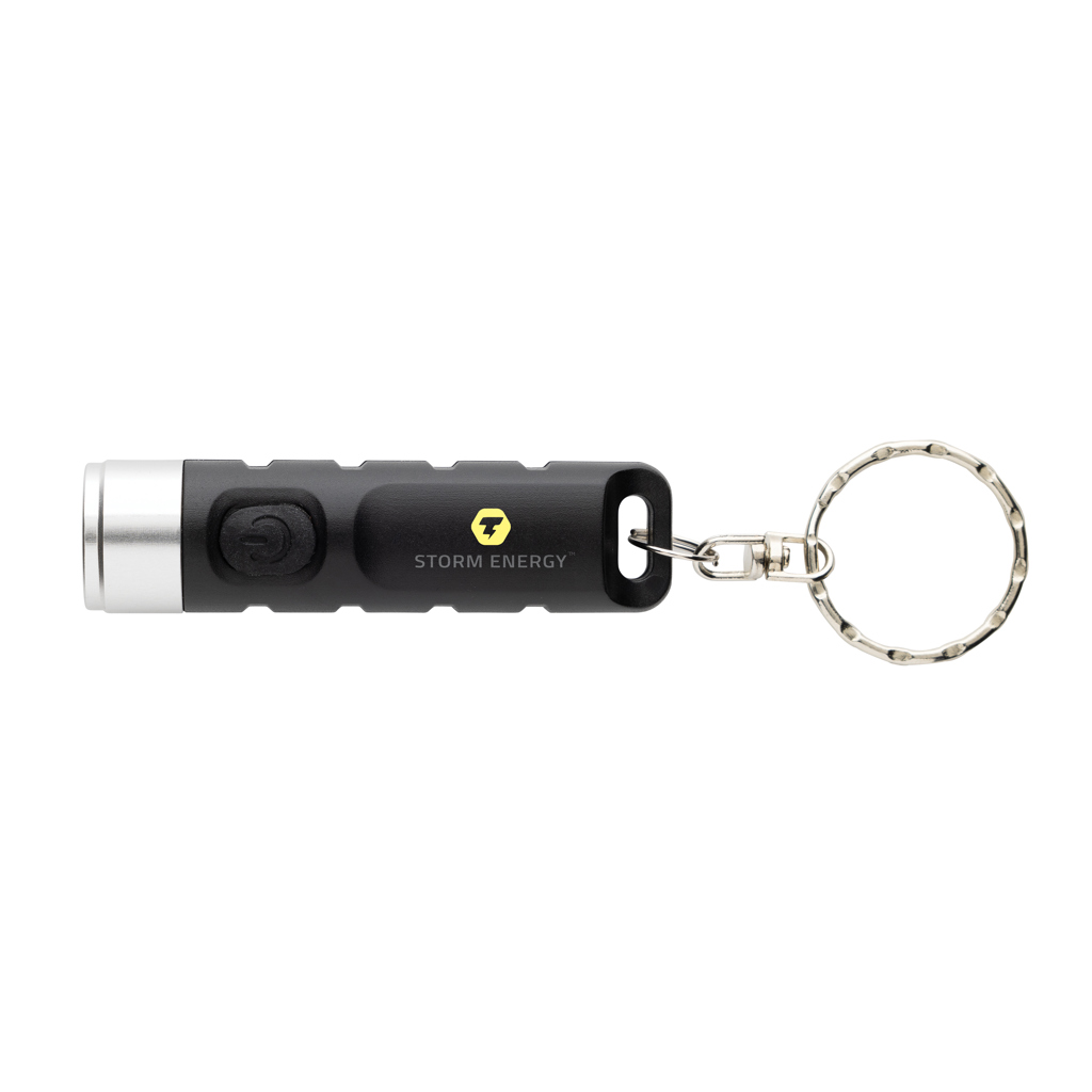 Linterna llavero recargable USB de plástico reciclado Globix