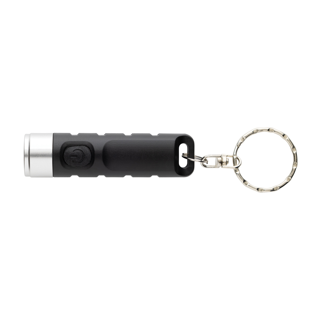 Linterna llavero recargable USB de plástico reciclado Globix