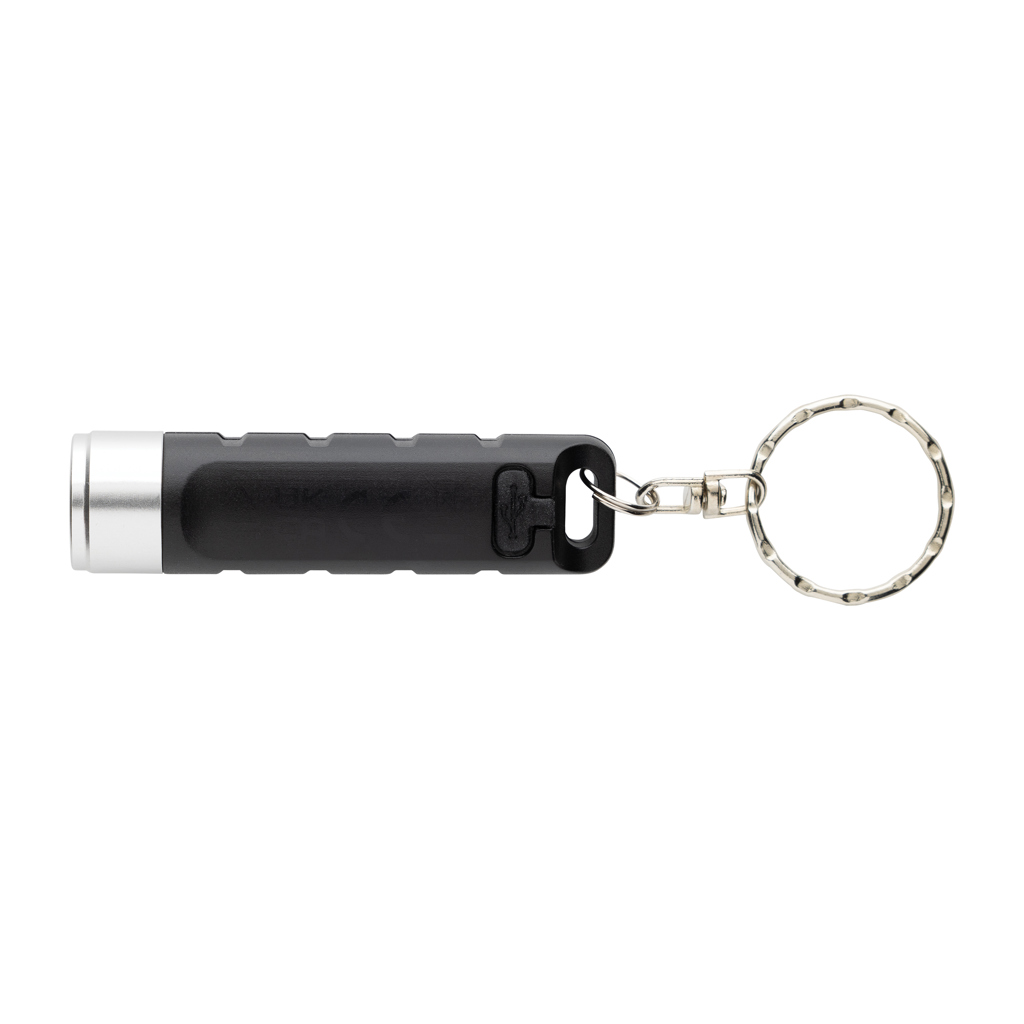 Linterna llavero recargable USB de plástico reciclado Globix