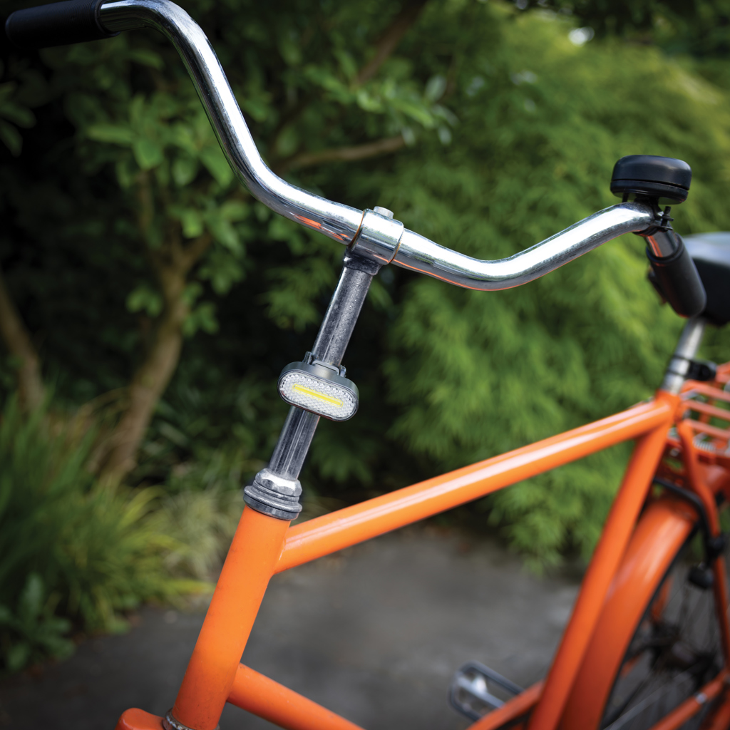 Set luces bicicleta recargables USB plástico reciclado RCS