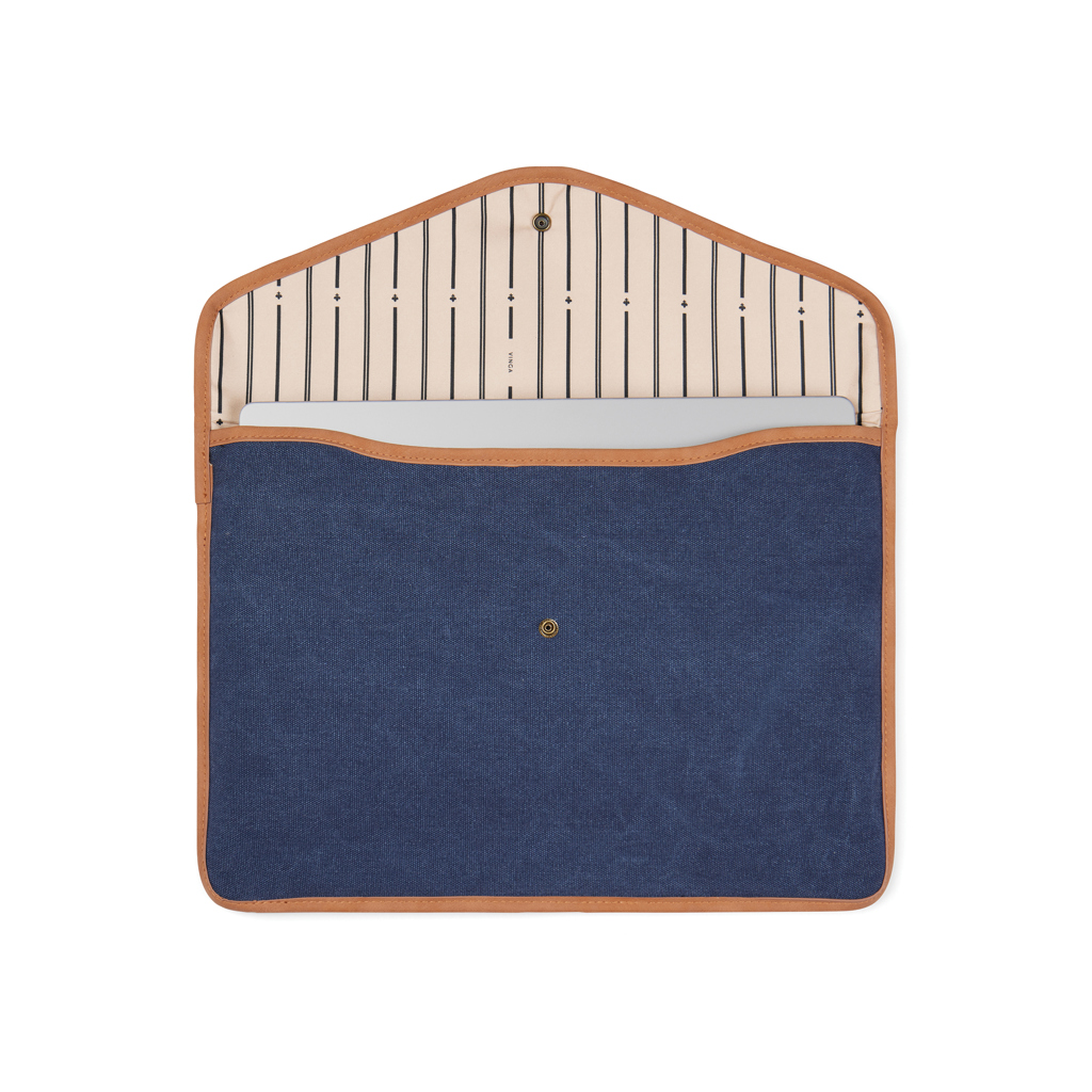 Funda para portátil 14" de lona reciclada VINGA Bosler GRS