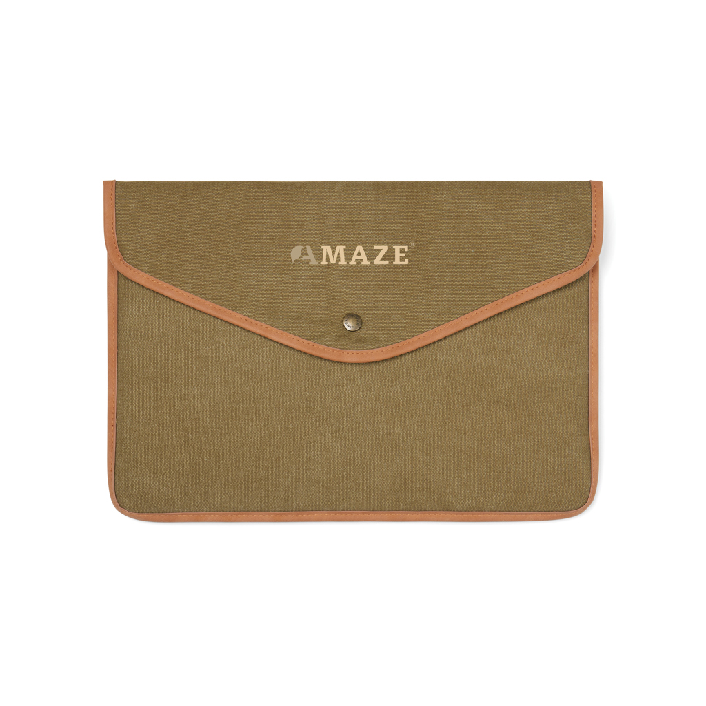 Funda para portátil 16" de lona reciclada VINGA Bosler GRS