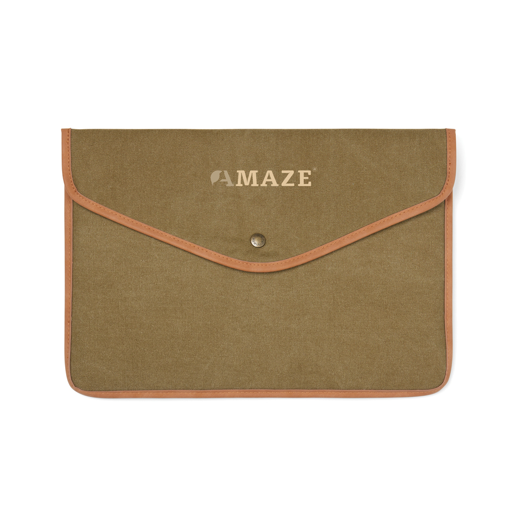 Funda para portátil 14" de lona reciclada VINGA Bosler GRS