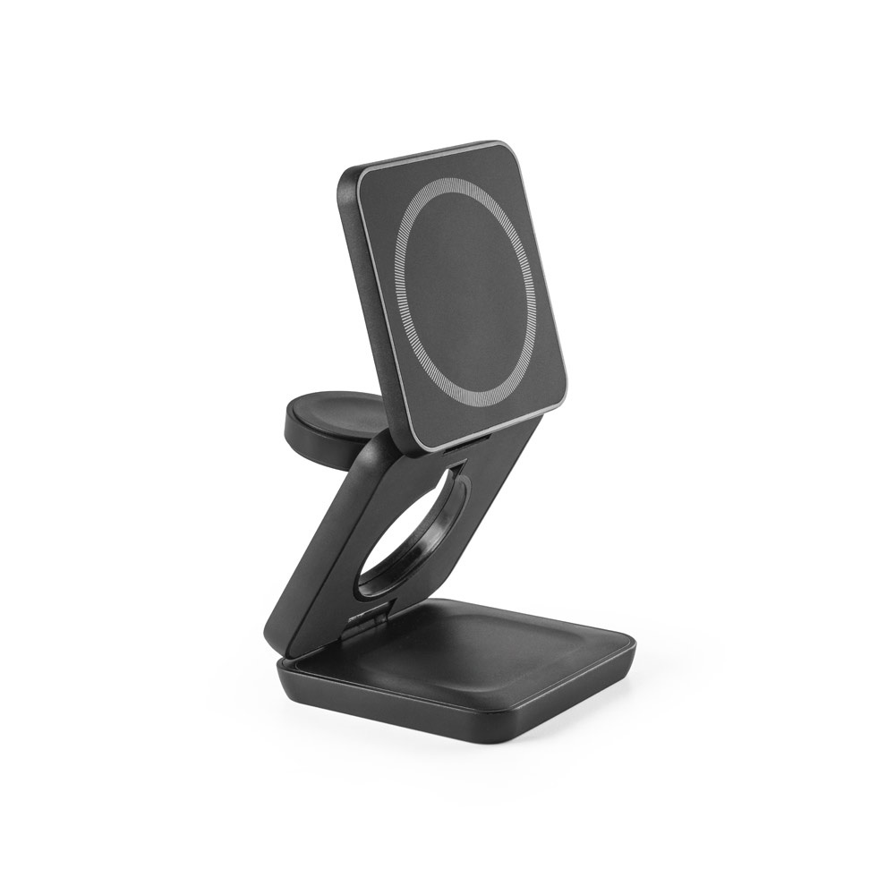 BROGLIE. Cargador inalámbrico magnético 3 en 1 de 15 W ultrarrápido en ABS reciclado (100% rABS)