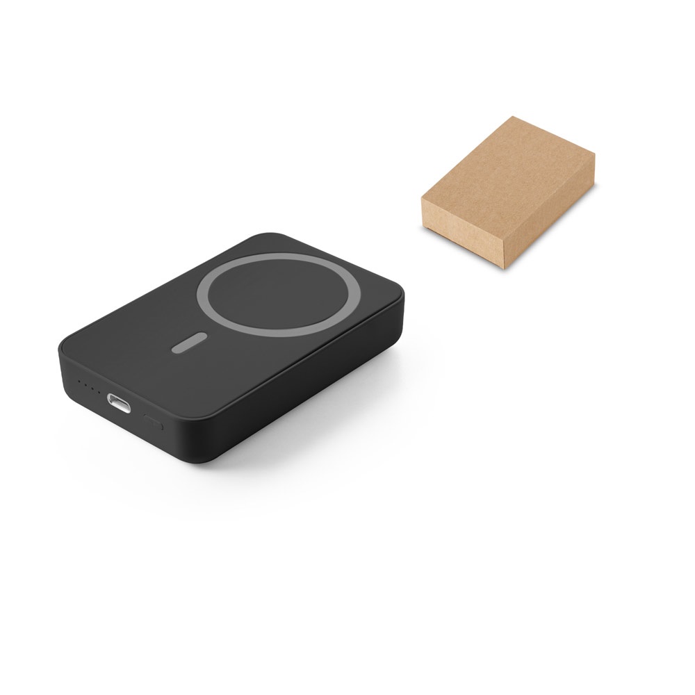 AMPERE 10. Power bank magnético de 10'000 mAh con cargador inalámbrico superrápido de 15W en ABS reciclado (100% rABS)