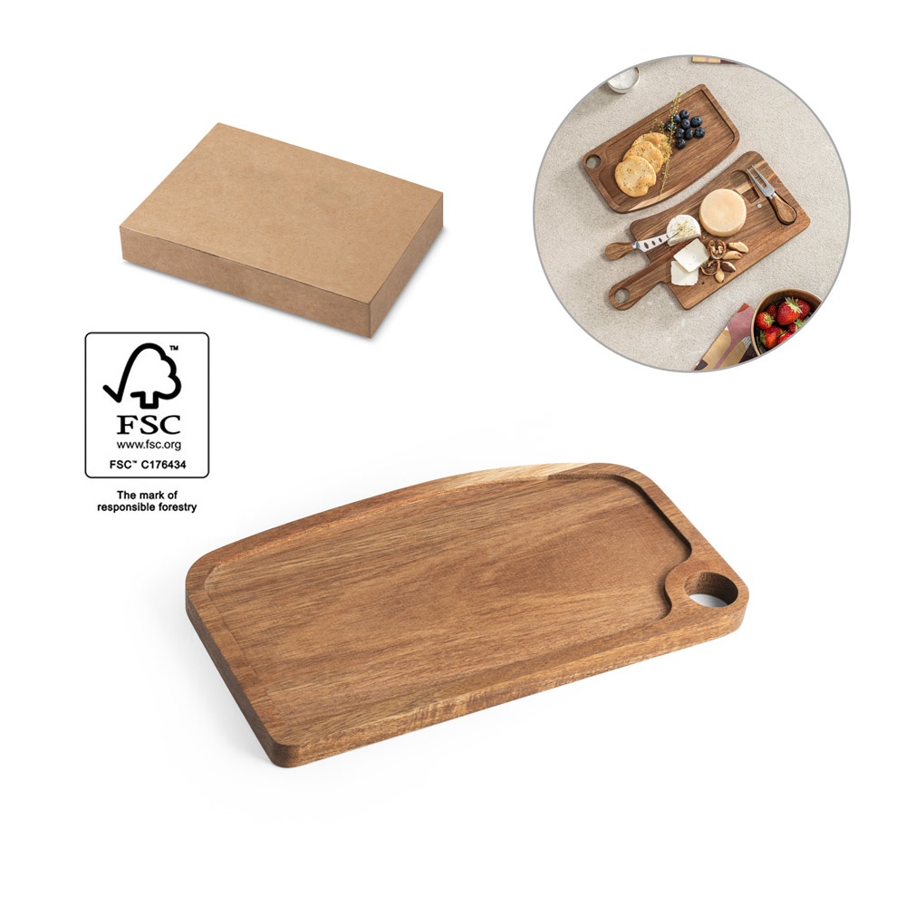CAPER. Tabla de madera de acacia