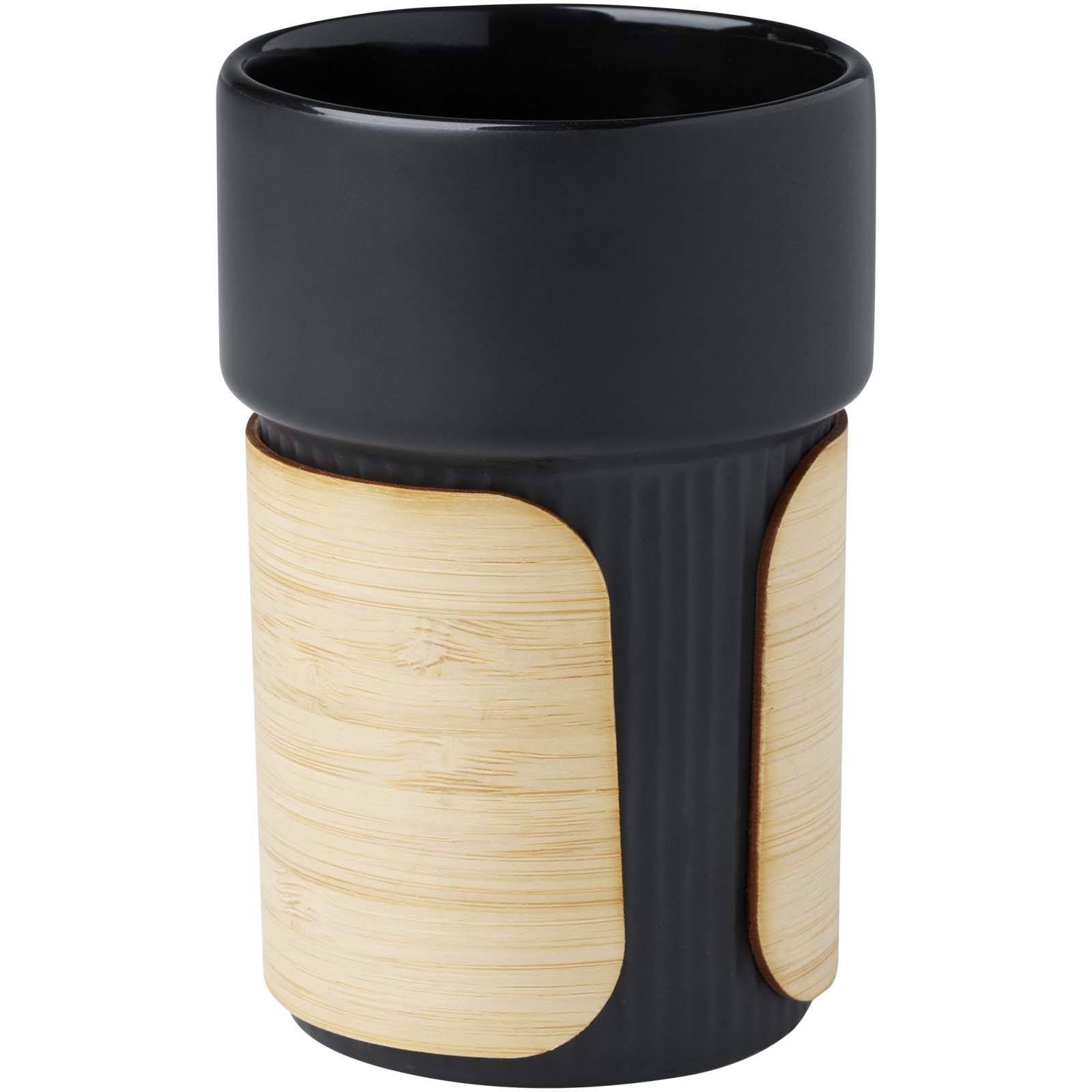 Vaso de 340 ml con funda de bambú Fika