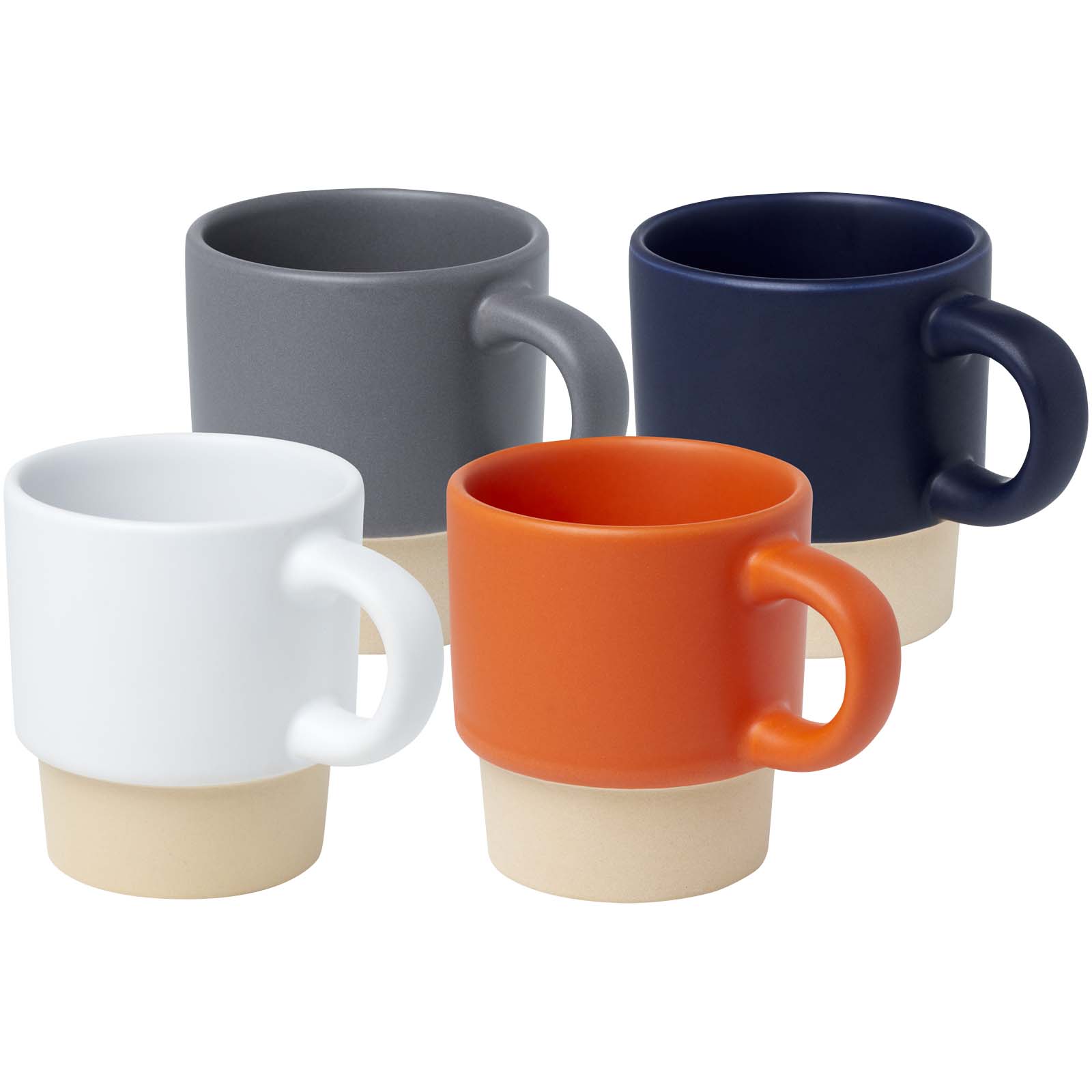 Taza de espresso apilable de 130 ml con fondo de arcilla Olympia