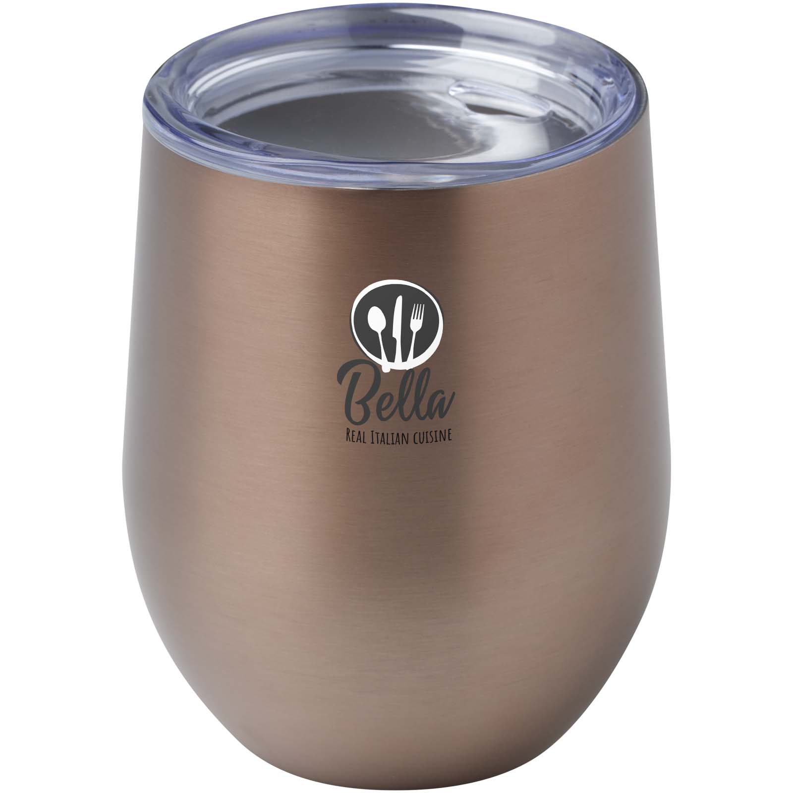 Taza con aislamiento de cobre de 350 ml de acero inóxidable reciclado con certificado RCS Corzo