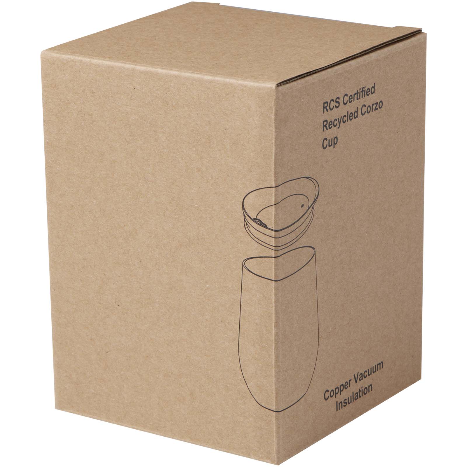 Taza con aislamiento de cobre de 350 ml de acero inóxidable reciclado con certificado RCS Corzo