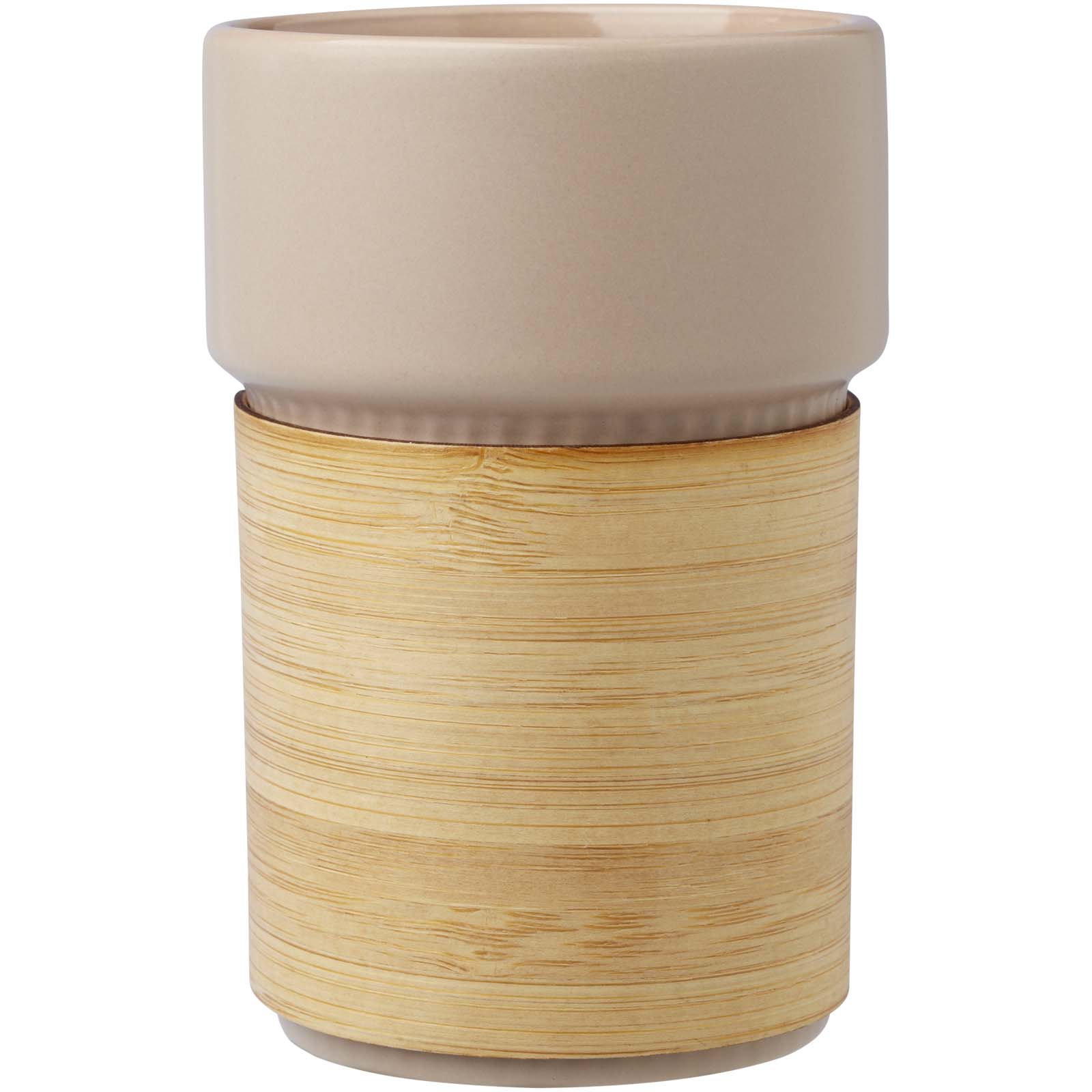 Vaso de 340 ml con funda de bambú Fika