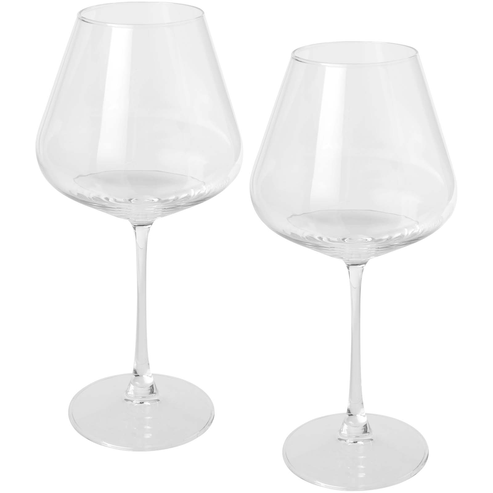 Set de 2 vasos de vidrio para vino Rosso