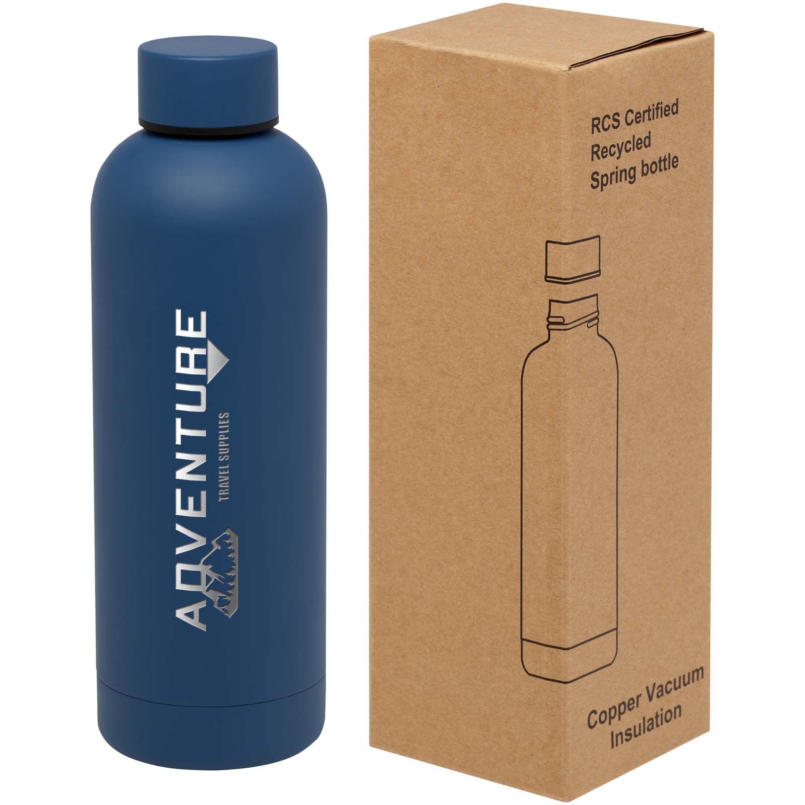 Bidón con aislamiento de cobre de 500 ml de acero inóxidable reciclado con certificado RCS Spring
