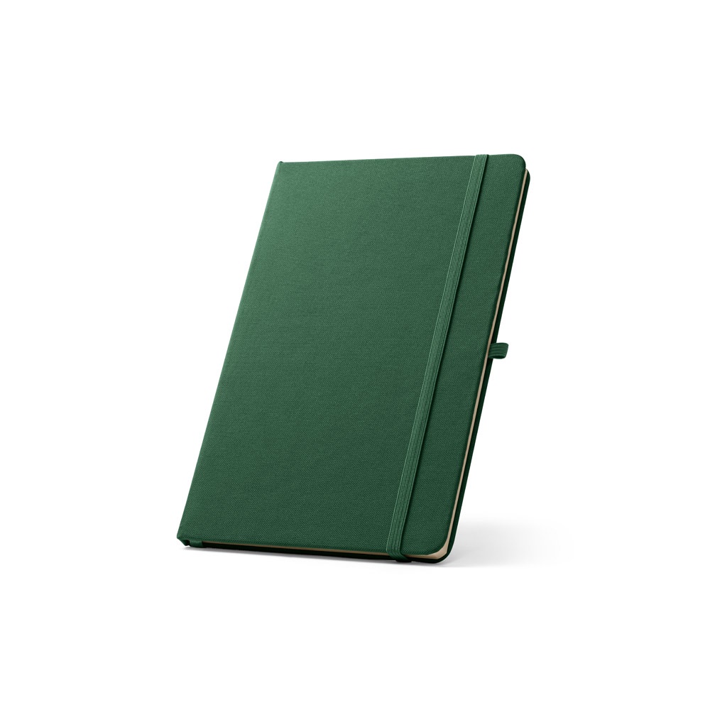 ANNE. Cuaderno A5 en poliéster reciclado (100% rPET) con páginas a rayas