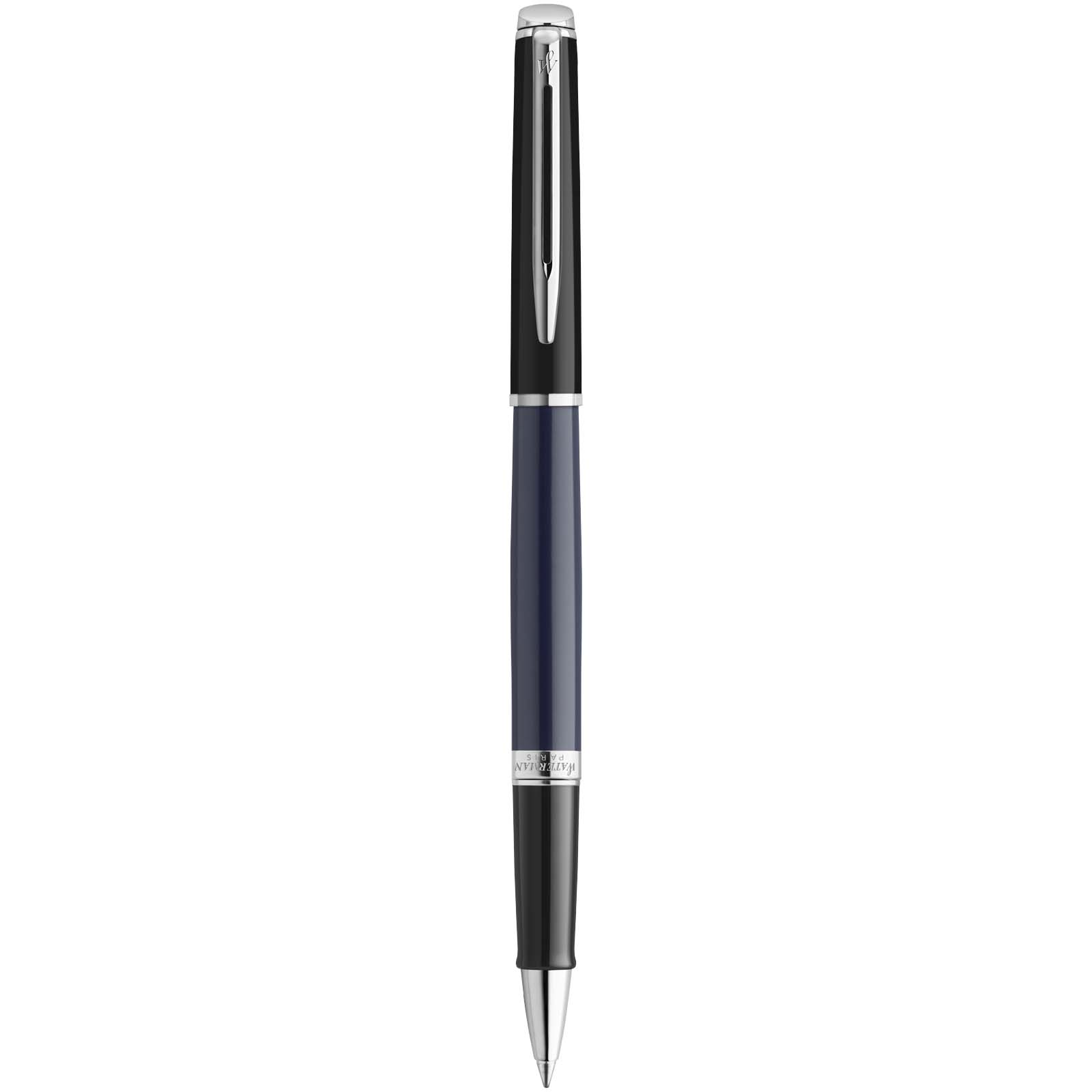 Rollerball con bloques de color y ribete plateado Hemisphere (tinta negra)