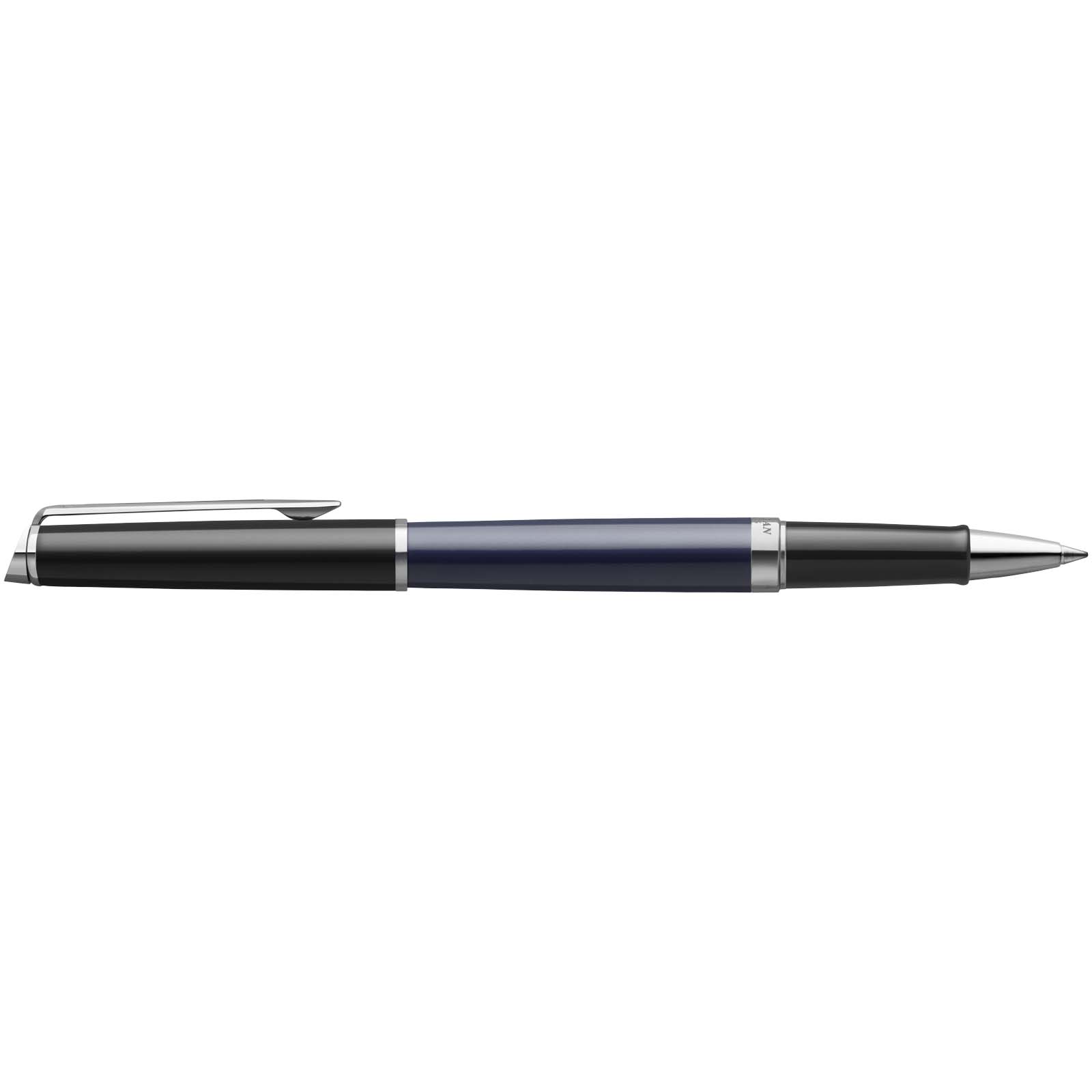 Rollerball con bloques de color y ribete plateado Hemisphere (tinta negra)