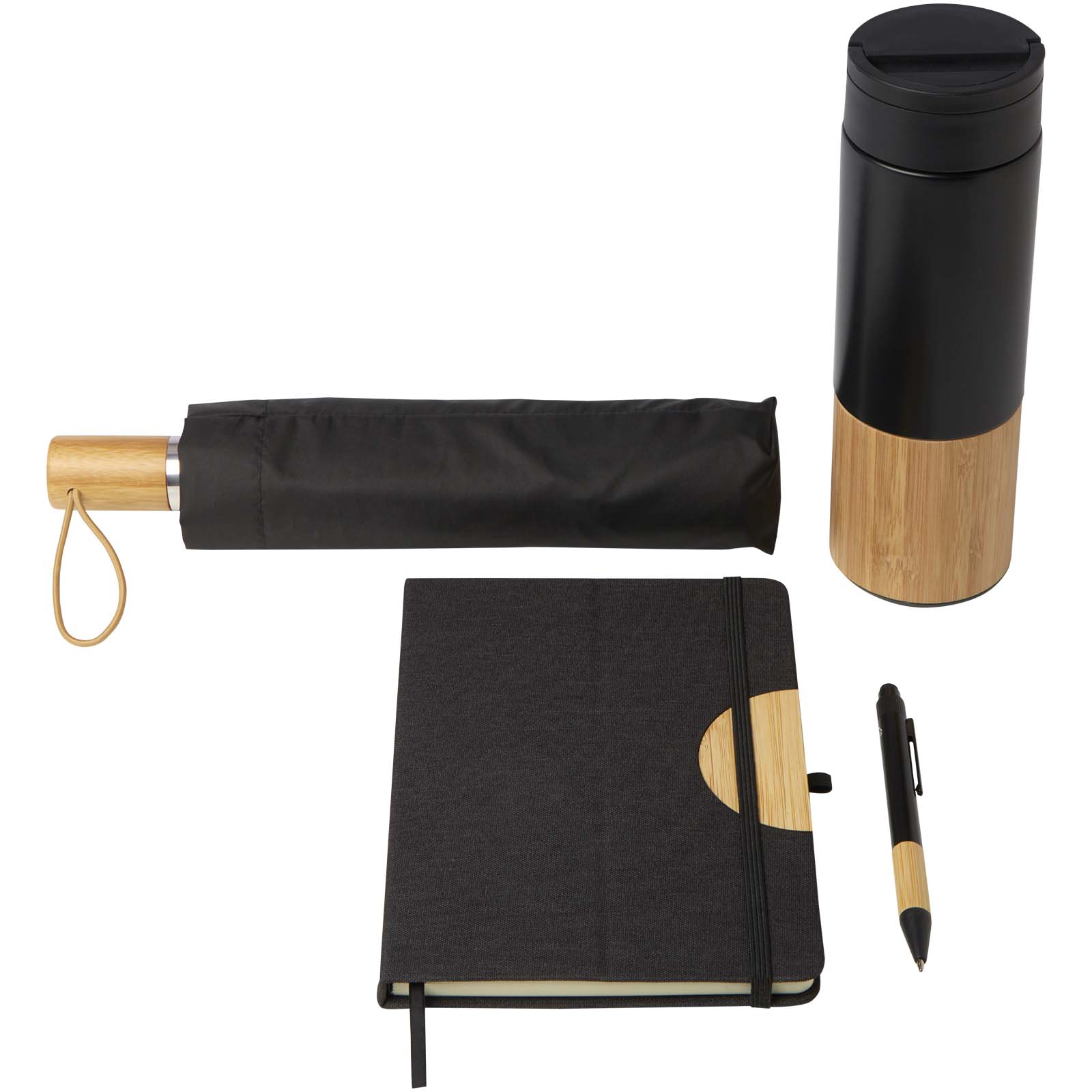 Set de regalo con libreta de tapa dura A5 y bolígrafo Carmen (tinta negra)