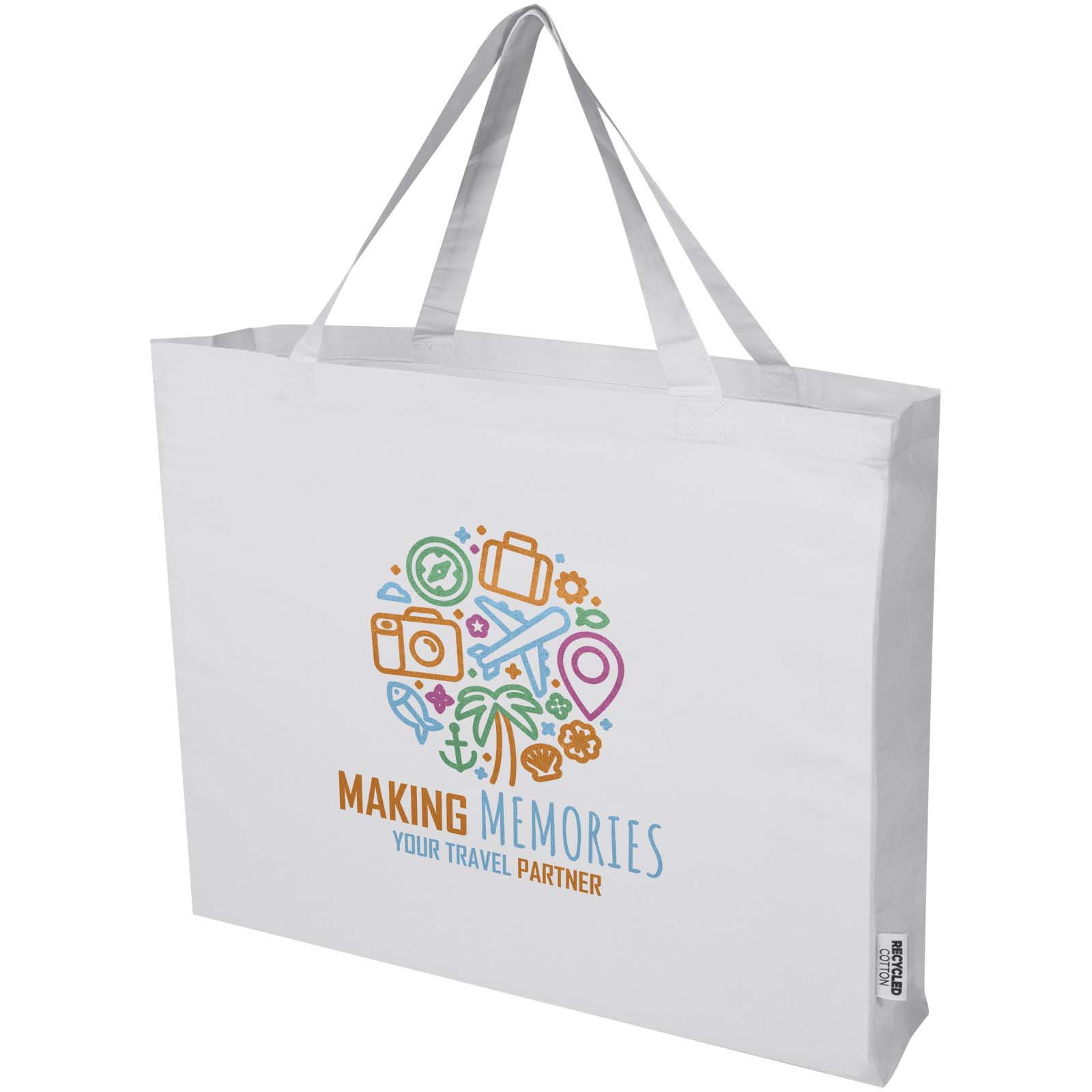 Bolsa Tote de algodón reciclado GRS de 220 g/m² Odessa 40L