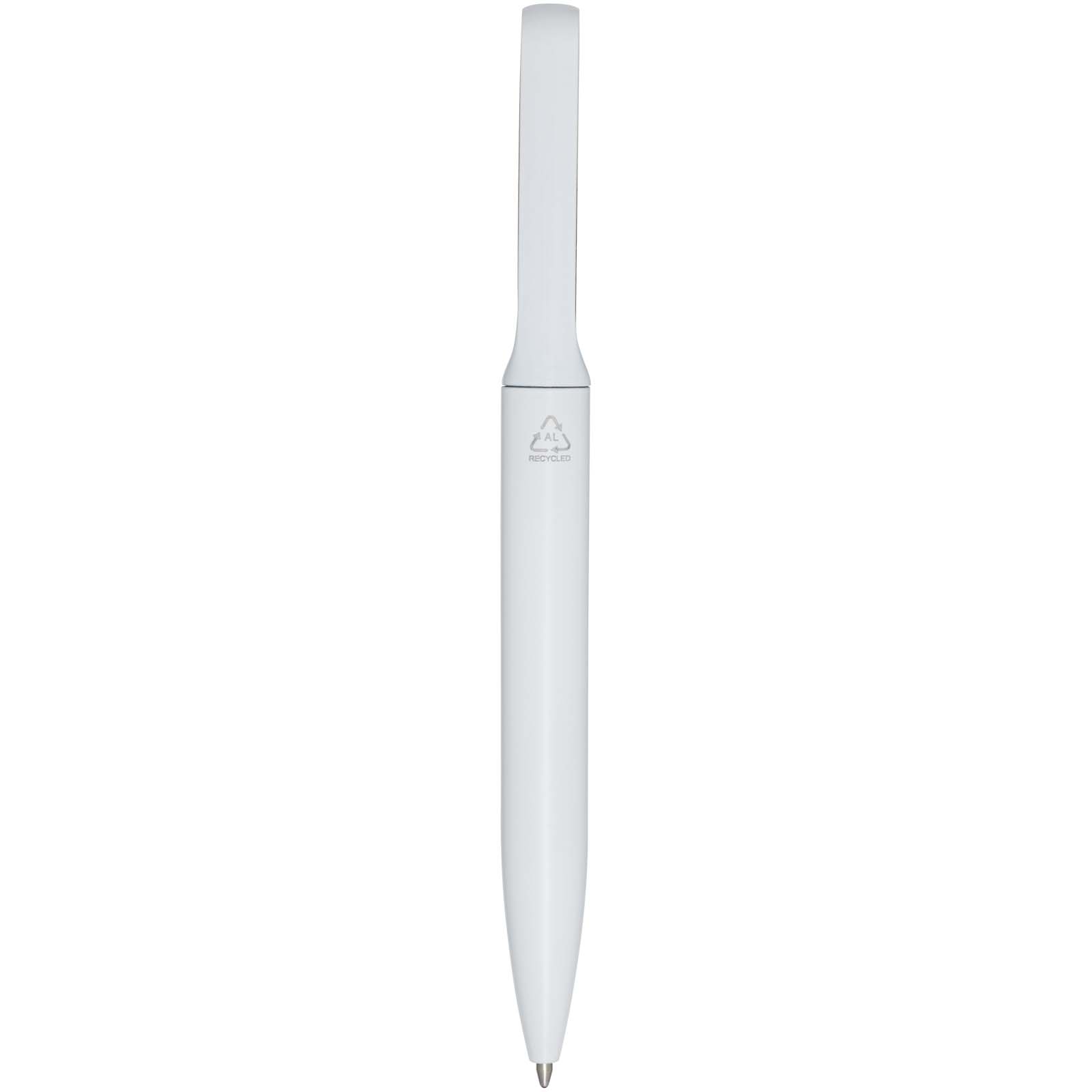 Bolígrafo de aluminio reciclado Blanca (tinta azul)
