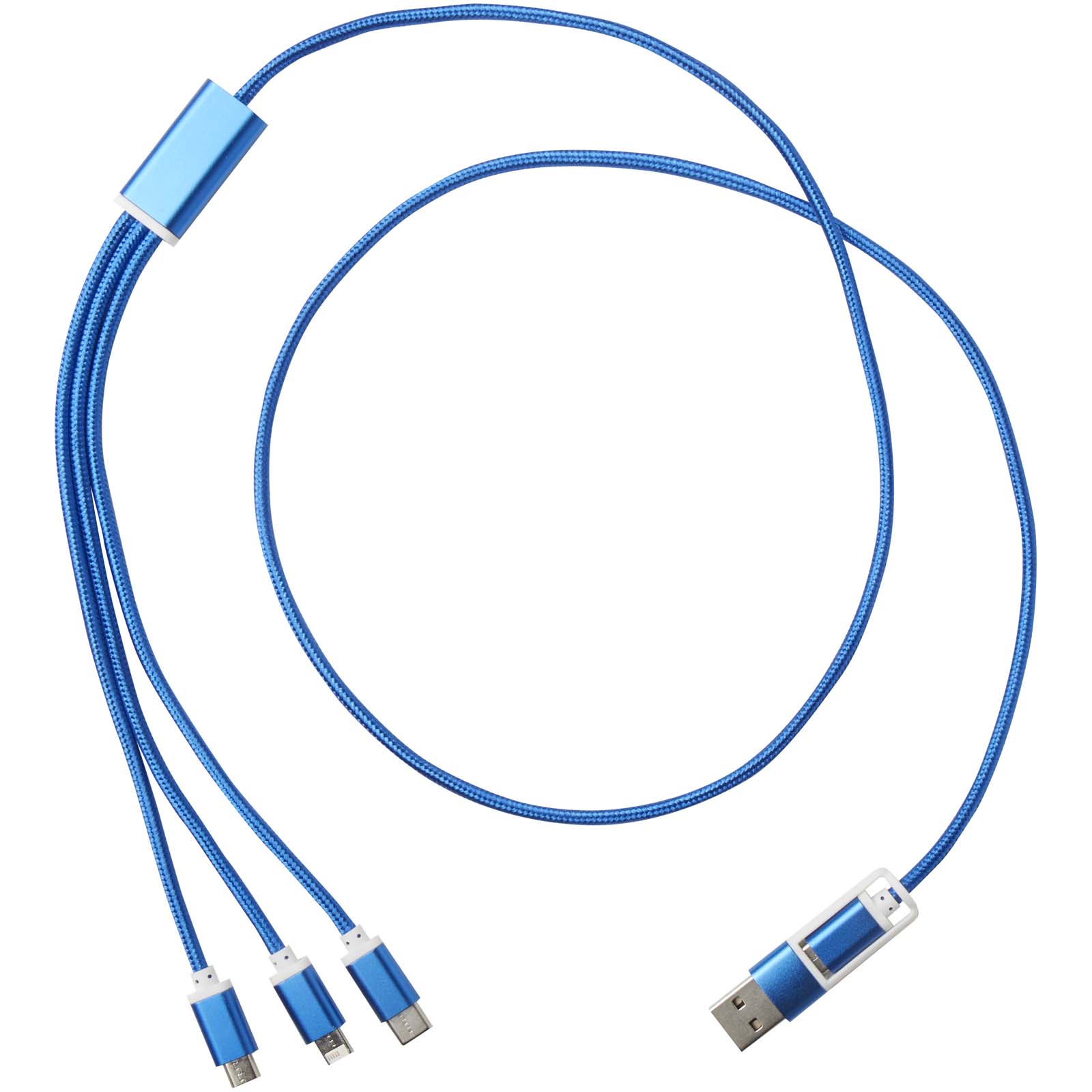 Cable de carga 5 en 1 de aluminio reciclado Versatile