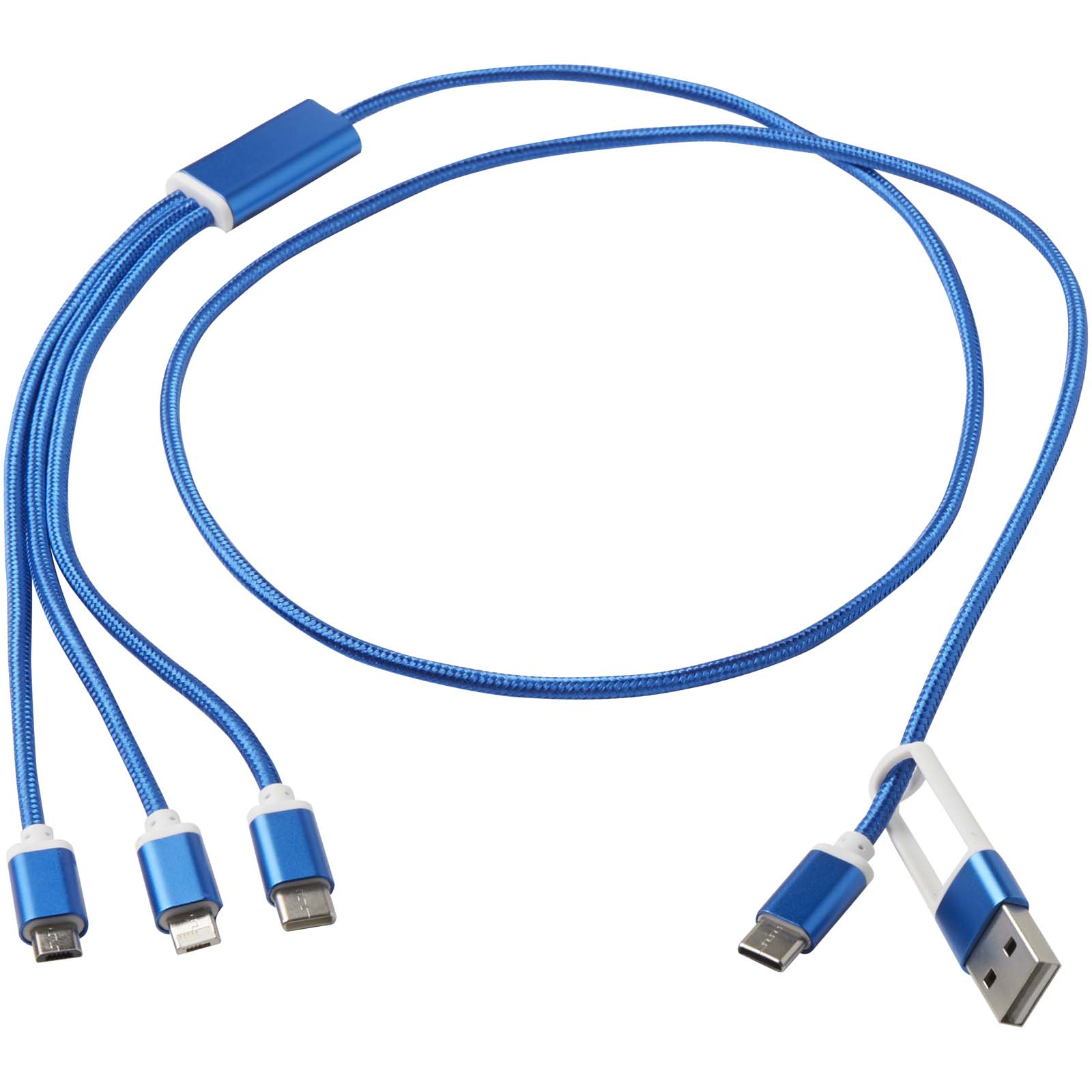 Cable de carga 5 en 1 de aluminio reciclado Versatile