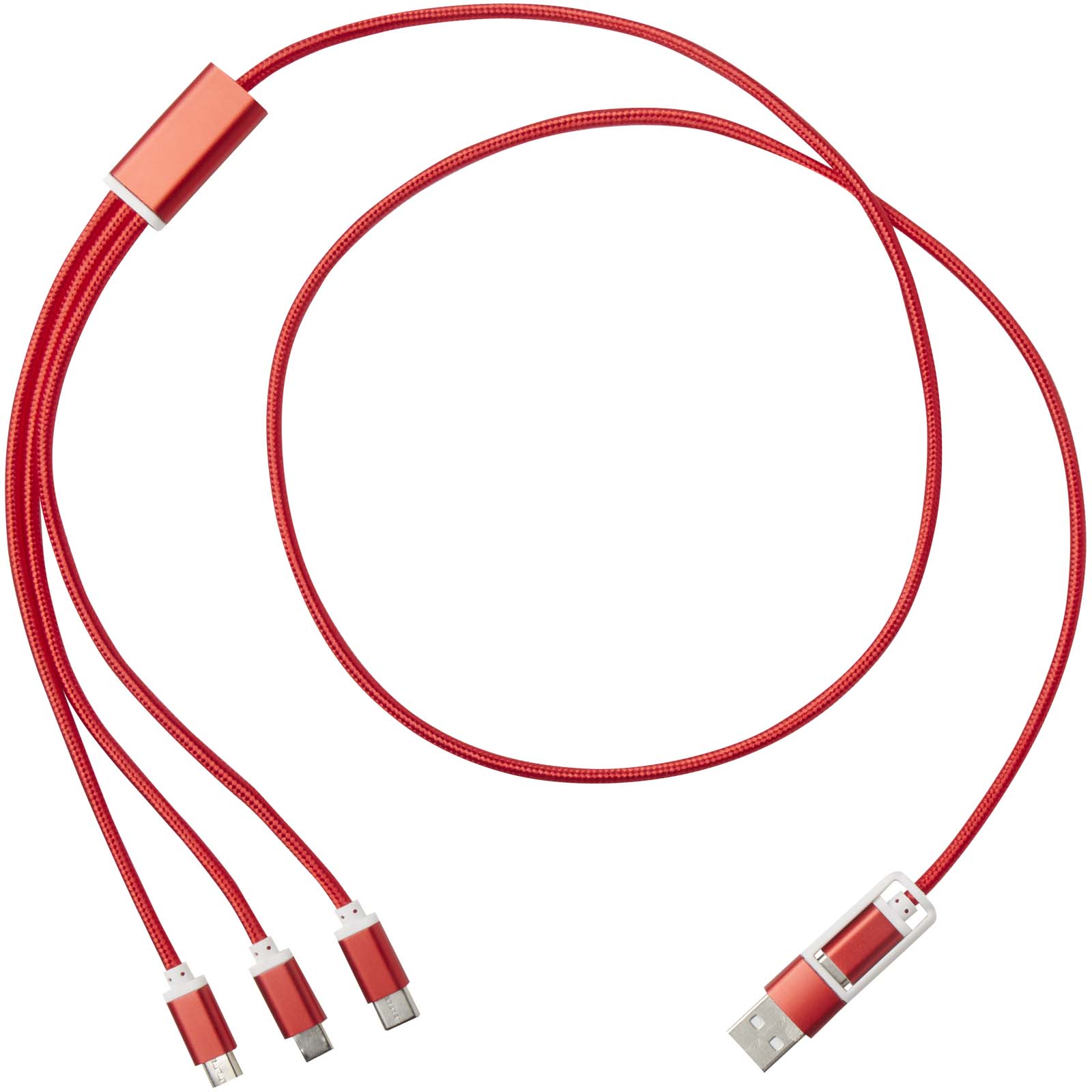 Cable de carga 5 en 1 de aluminio reciclado Versatile