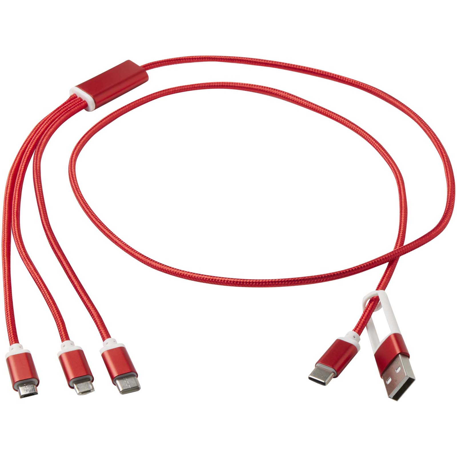 Cable de carga 5 en 1 de aluminio reciclado Versatile