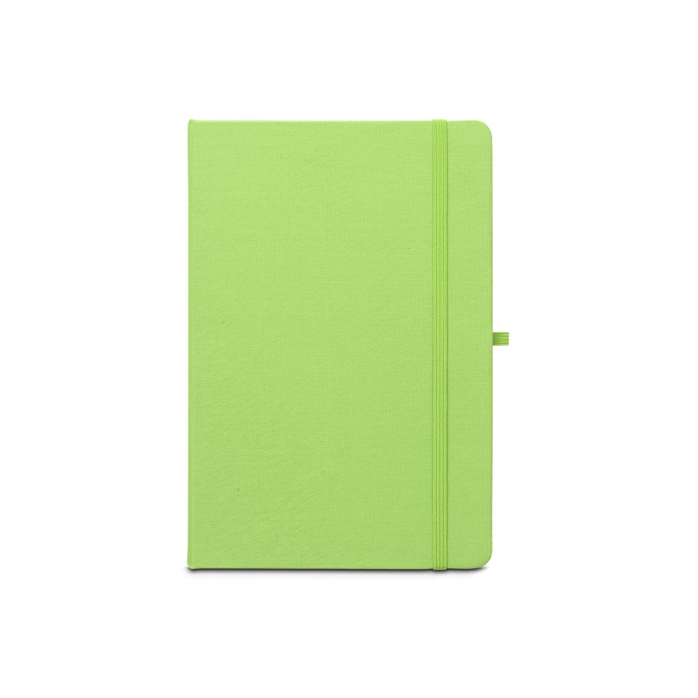 ANNE. Cuaderno A5 en poliéster reciclado (100% rPET) con páginas a rayas