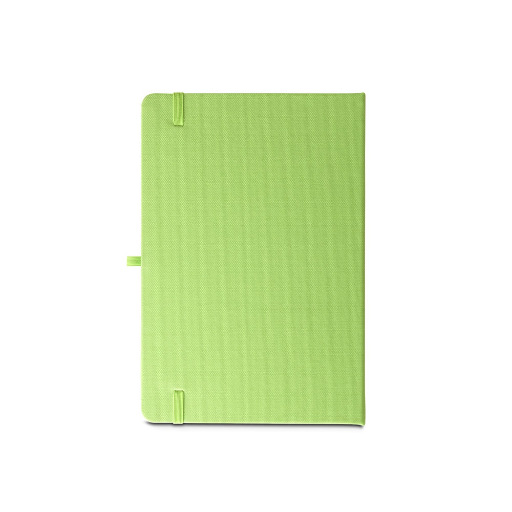 ANNE. Cuaderno A5 en poliéster reciclado (100% rPET) con páginas a rayas