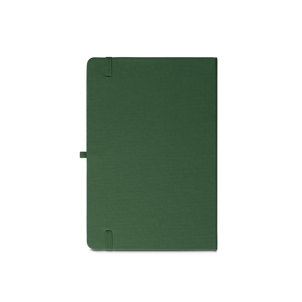 ANNE. Cuaderno A5 en poliéster reciclado (100% rPET) con páginas a rayas