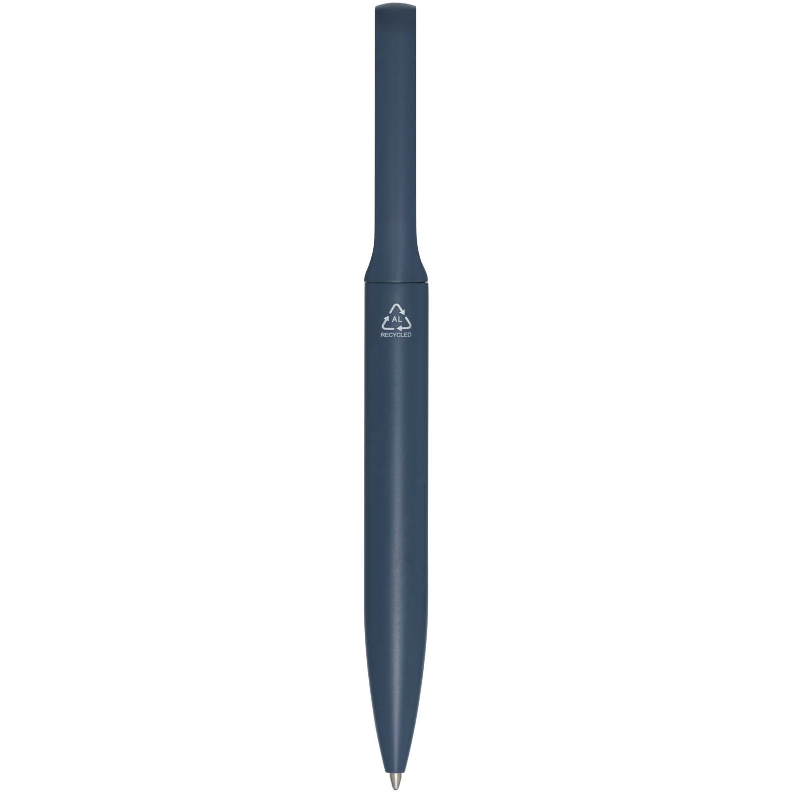 Bolígrafo de aluminio reciclado Blanca (tinta azul)