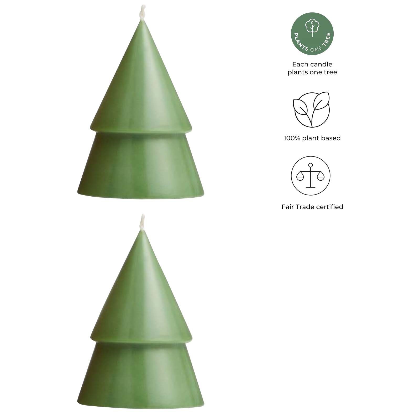 Originalhome Set de 2 velas árbol de Navidad - M