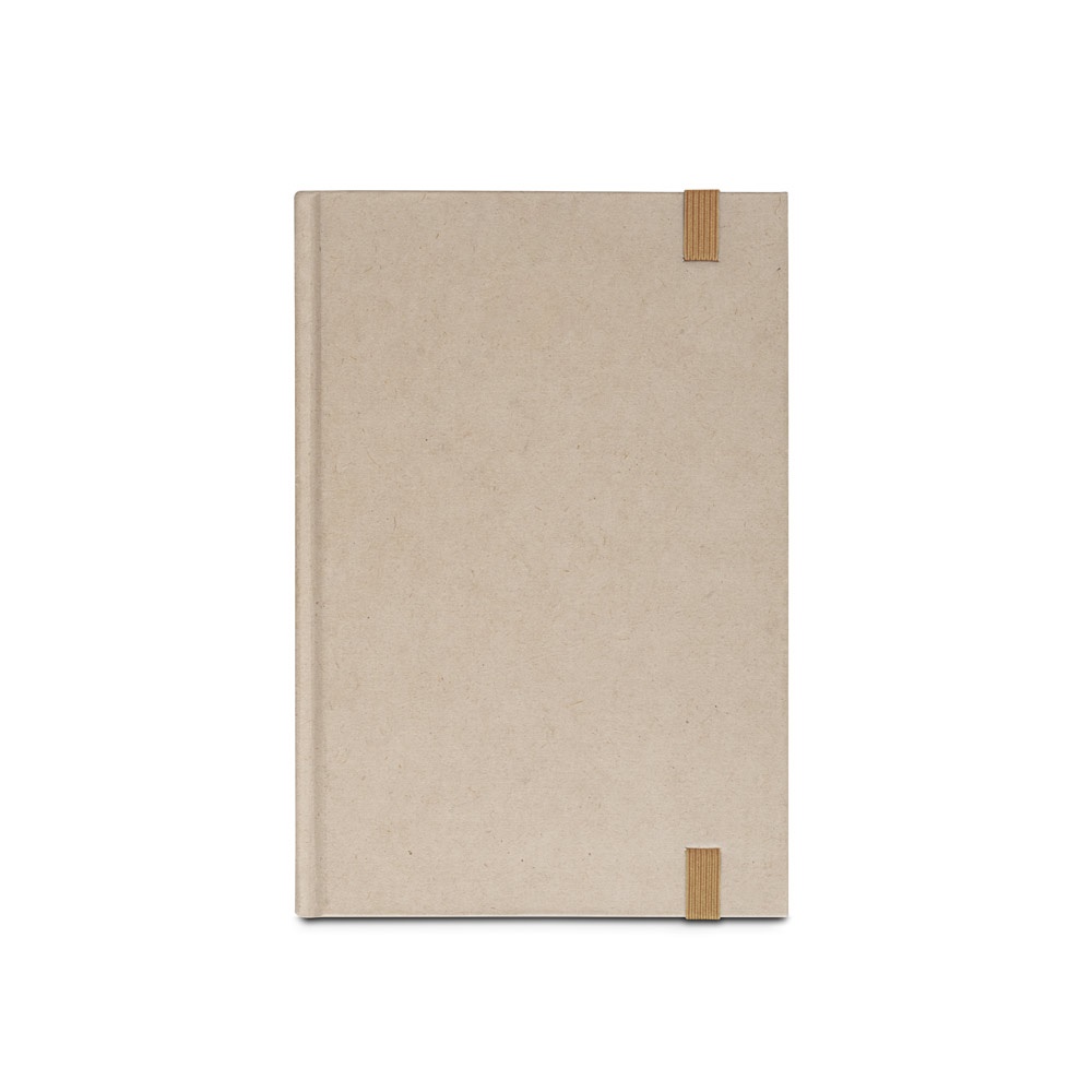 DICKINSON. Libreta A5 de tapa dura fabricada en papel de caña de azúcar (80% caña de azúcar), con hojas rayadas