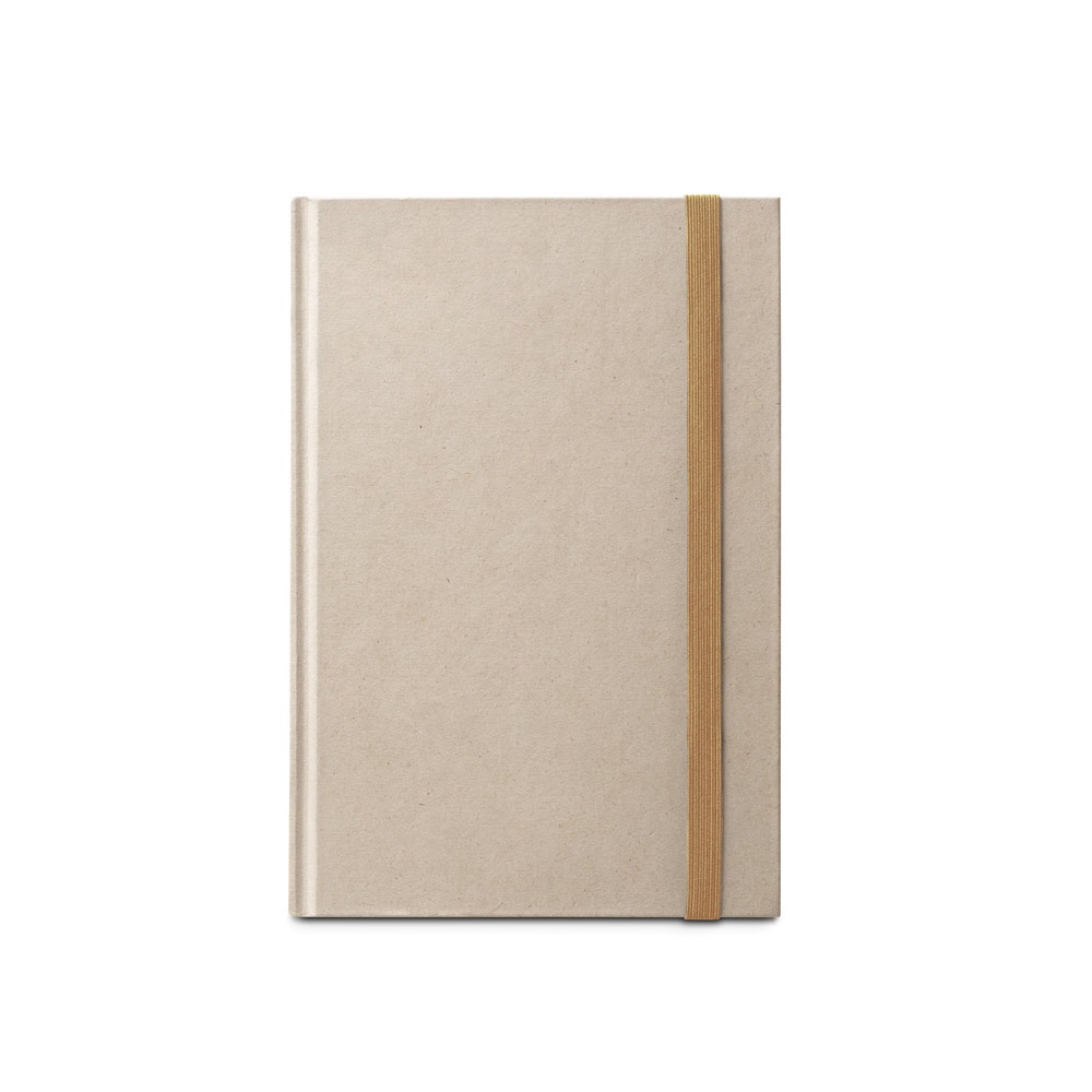 DICKINSON. Libreta A5 de tapa dura fabricada en papel de caña de azúcar (80% caña de azúcar), con hojas rayadas