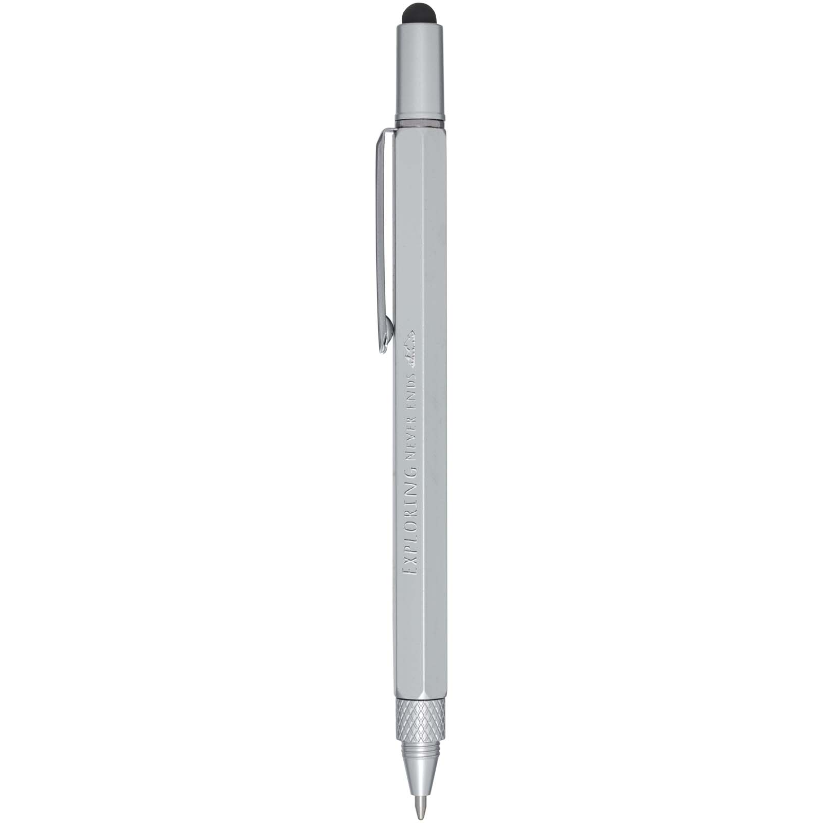Bolígrafo multifunción de aluminio reciclado Dora (tinta negra)