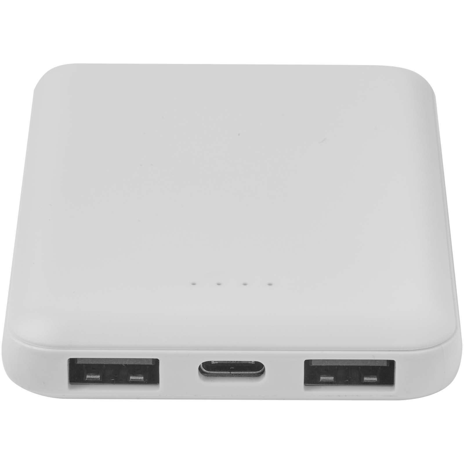 Batería externa tipo C de plástico reciclado de 5000 mAh Asama
